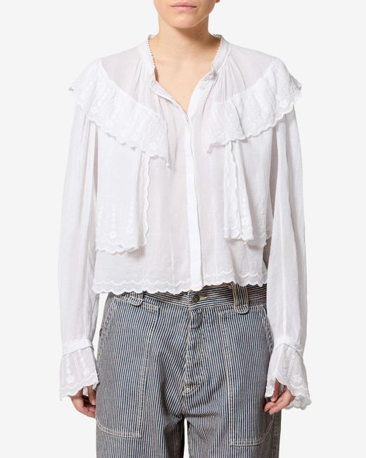 Isabel Marant White Kelmon Top