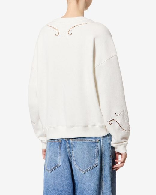 Isabel Marant White Vella Sweat Shirt