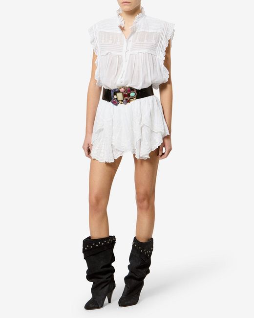 Isabel Marant White Layale Shorts
