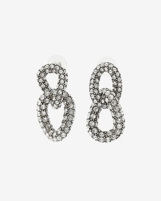Isabel Marant White Funky Ring Earrings