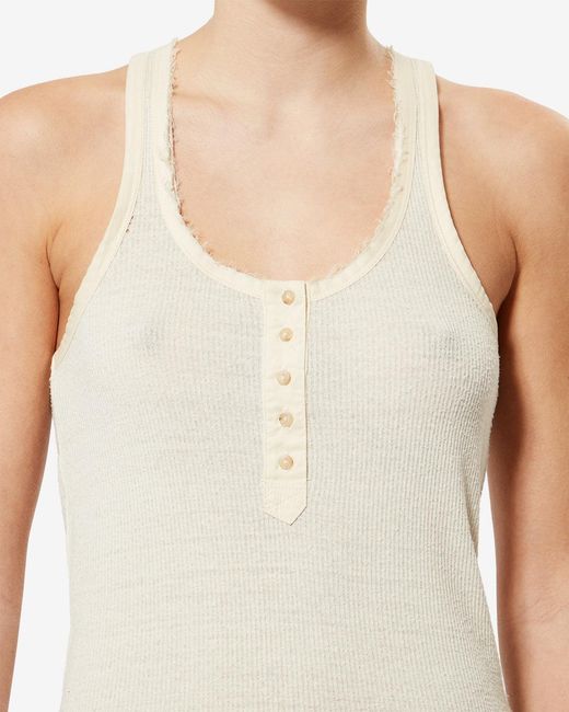 Isabel Marant White Silk T-Shirt Helma