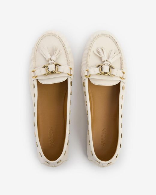Isabel Marant White Faxel Loafers