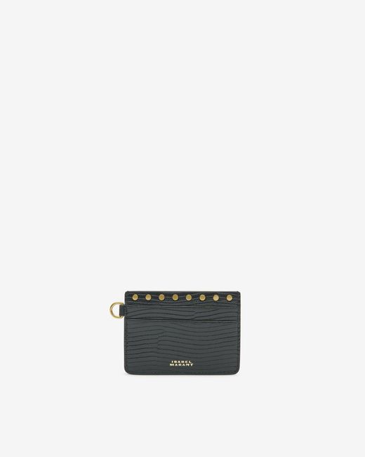 Isabel Marant White Oskan Embossed Card Holder