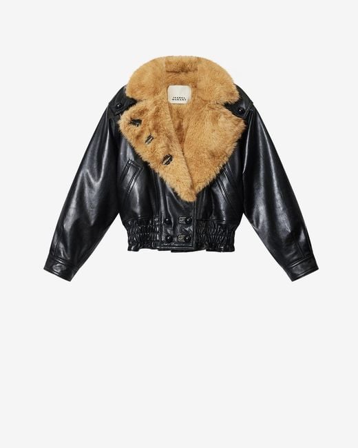 Isabel Marant Black Valina Leather Coat