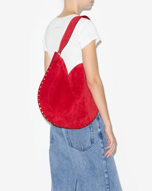 Isabel Marant Red Oskan Hobo Soft Bag