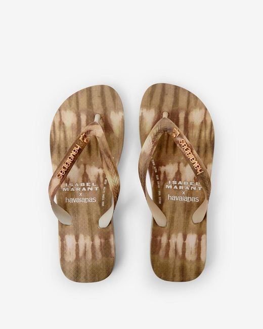Isabel Marant Natural Havaianas Ikat Print Sandals