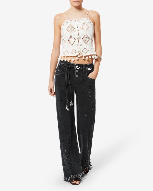 Isabel Marant Black Amia Pants