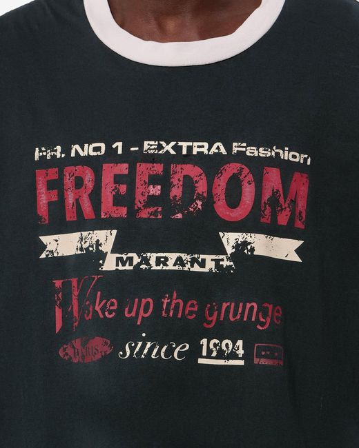 Isabel Marant Black Hiroe Tee Shirt for men