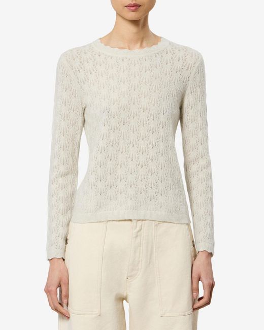 Isabel Marant White Obeline Alpaca Sweater