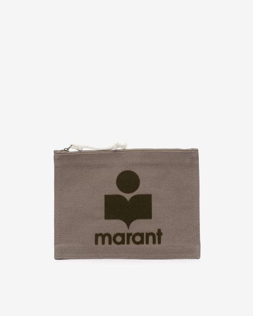 Isabel Marant Brown Netia Velvet Clutch
