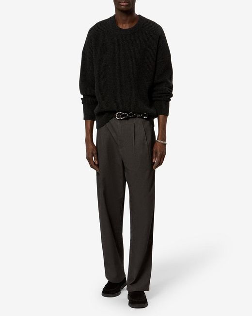 Isabel Marant Black Larry Wool Sweater for men