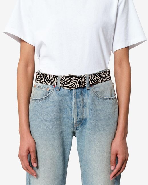 Isabel Marant White Lapae Ledergürtel