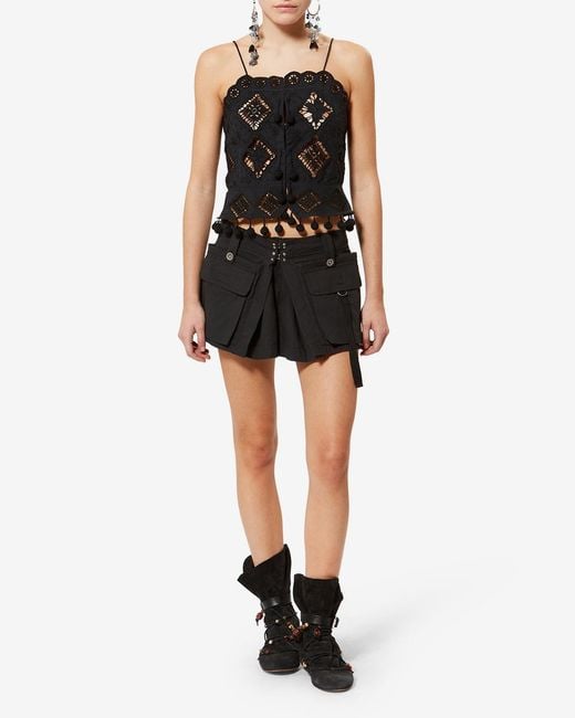 Isabel Marant Black Barta Shorts