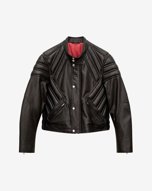 Isabel Marant Caspar Padded Leather Jacket in Black for Men Lyst