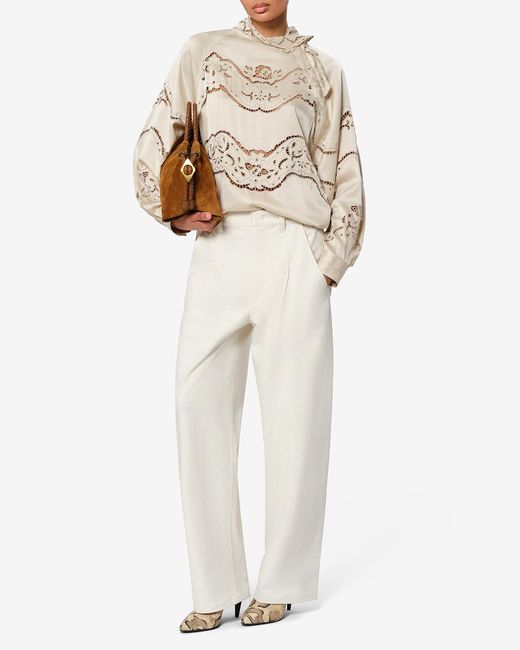 Isabel Marant White Lenadia Pants