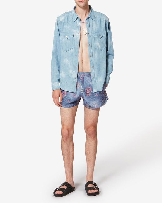 Isabel Marant Blue Vicente Swim Shorts for men