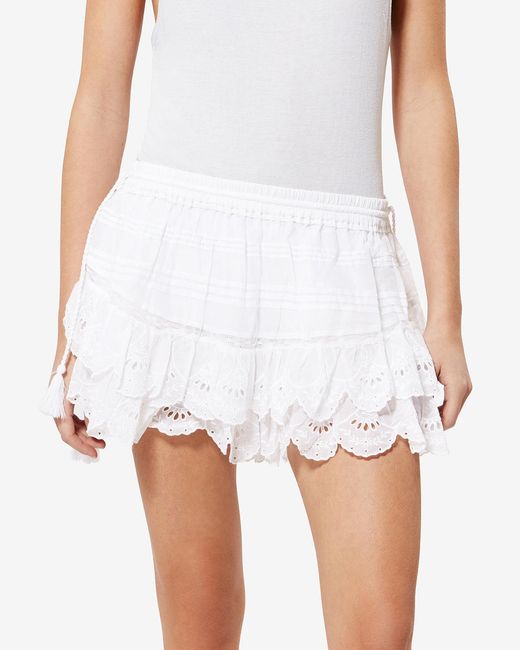 Isabel Marant White Puria Shorts