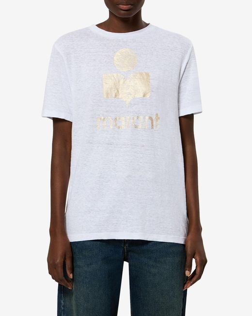 Isabel Marant White Zewel Linen T-Shirt