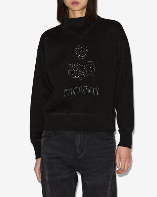 Isabel Marant Black Moby Glitter Sweatshirt