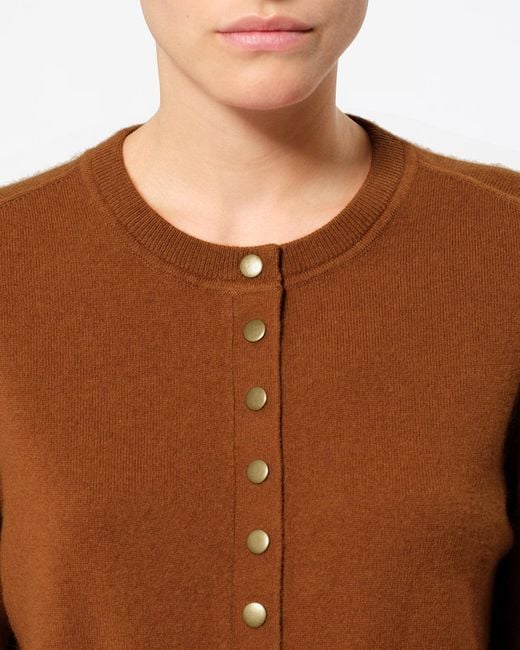 Isabel Marant Brown Idesia Wool Cardigan