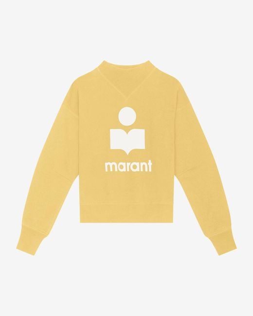 Isabel Marant Yellow Moby Logo Sweatshirt for men