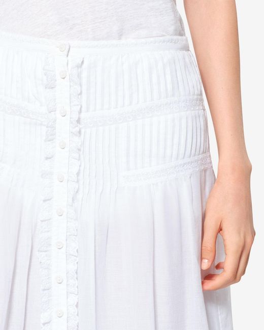 Isabel Marant White Loraine Skirt