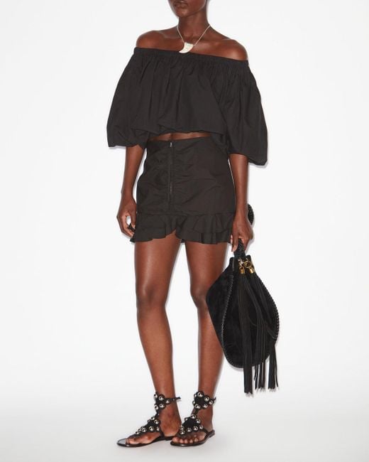 Isabel Marant Black Breenea Mini Skirt With Zip
