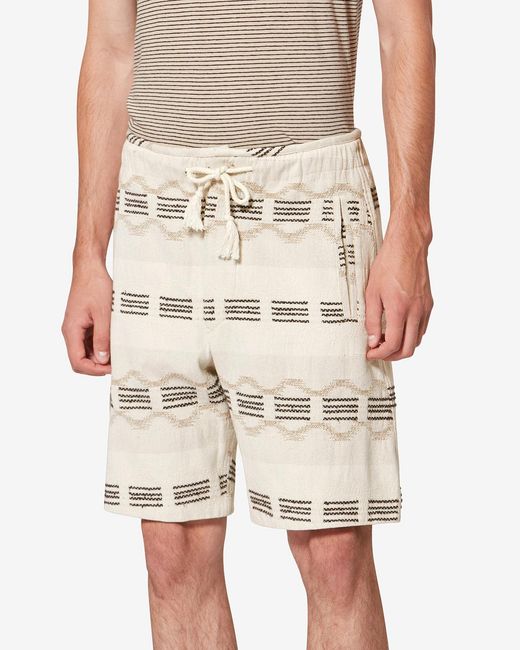 Isabel Marant White Deliann Shorts for men