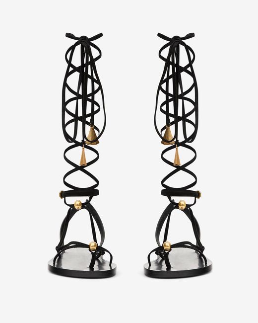 Isabel Marant White Azzi Sandals