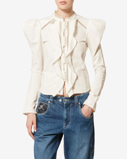 Isabel Marant White Calina Shirt