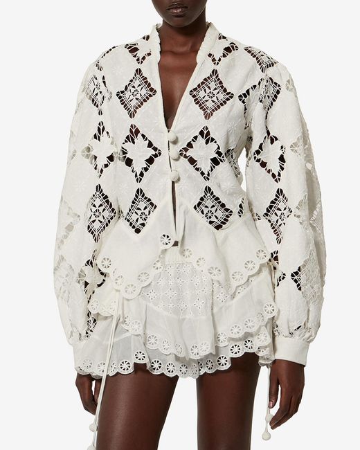 Isabel Marant White Nina Blouse