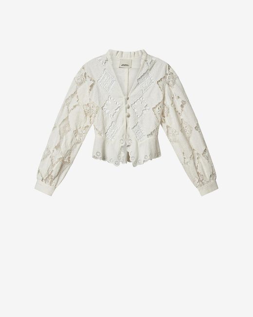 Isabel Marant White Nina Blouse