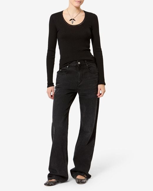 Pull Selenie En Soie Isabel Marant en coloris Black