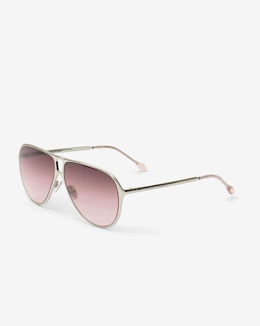 Isabel Marant White Haylo Aviator Sunglasses