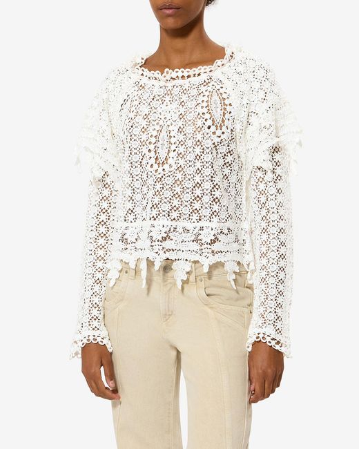 Isabel Marant White Hyliana Top