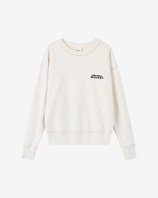 Isabel Marant White Shad Cotton Crewneck Sweatshirt