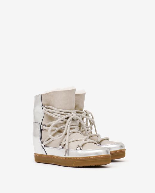 Isabel Marant White Nowles Snow Boots