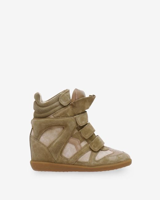 Isabel Marant Bekett Hidden Wedge High Top Sneaker in Natural Lyst