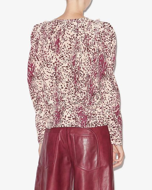 Isabel Marant Red Zarga Blouse