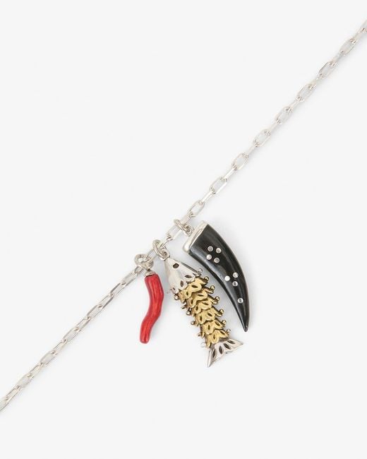 Isabel Marant Black New River Long Necklace for men
