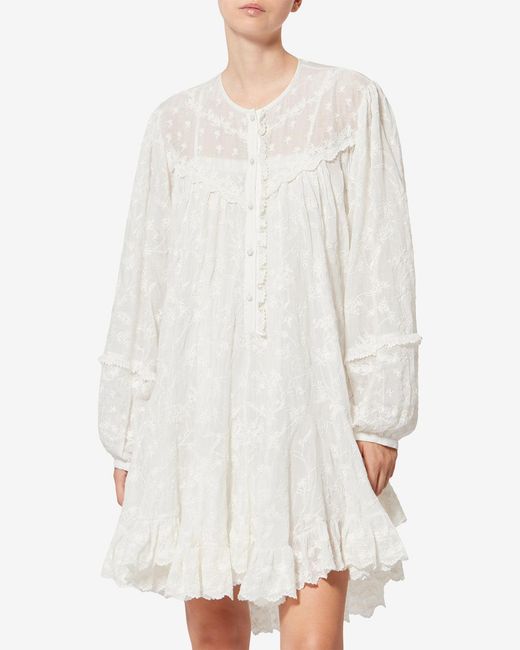 Isabel Marant White Zame Dress