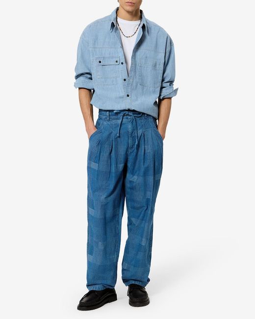 Isabel Marant Blue Denzey Pants for men