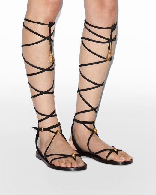 Isabel Marant White Azzi Sandals