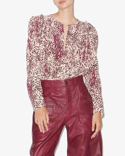 Isabel Marant Red Zarga Blouse
