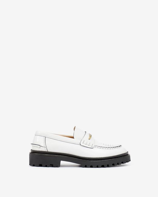 Isabel Marant White Frezza Leather Loafers