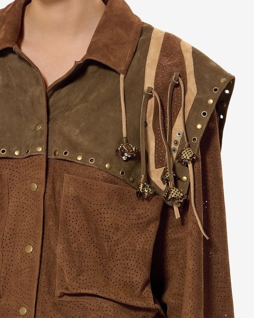 Isabel Marant Brown Kayae Leather Jacket