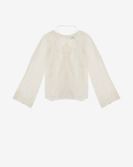 Isabel Marant White Luna Blouse