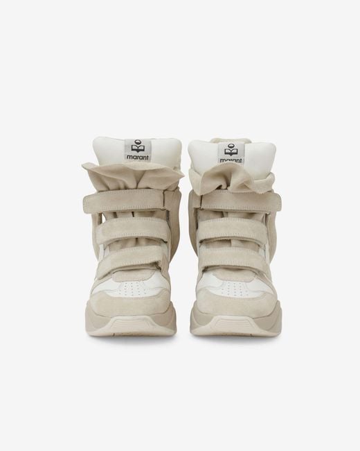 Isabel Marant Balskee Suede Sneakers in White | Lyst