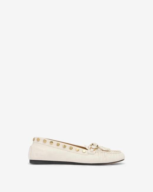 Isabel Marant White Faxel Loafers