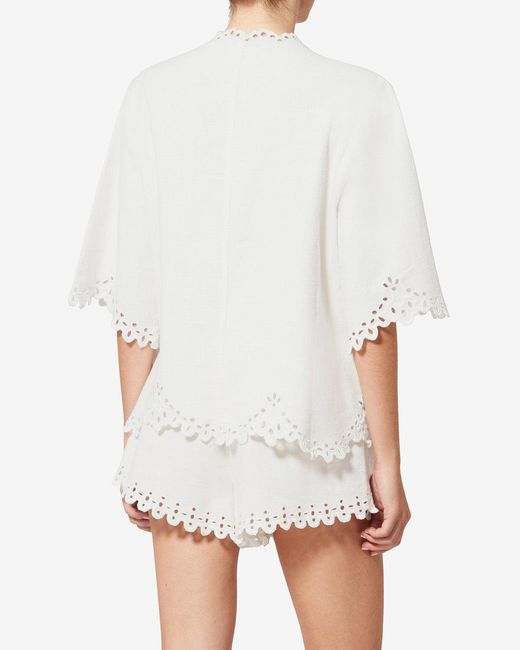 Isabel Marant White Shana Top